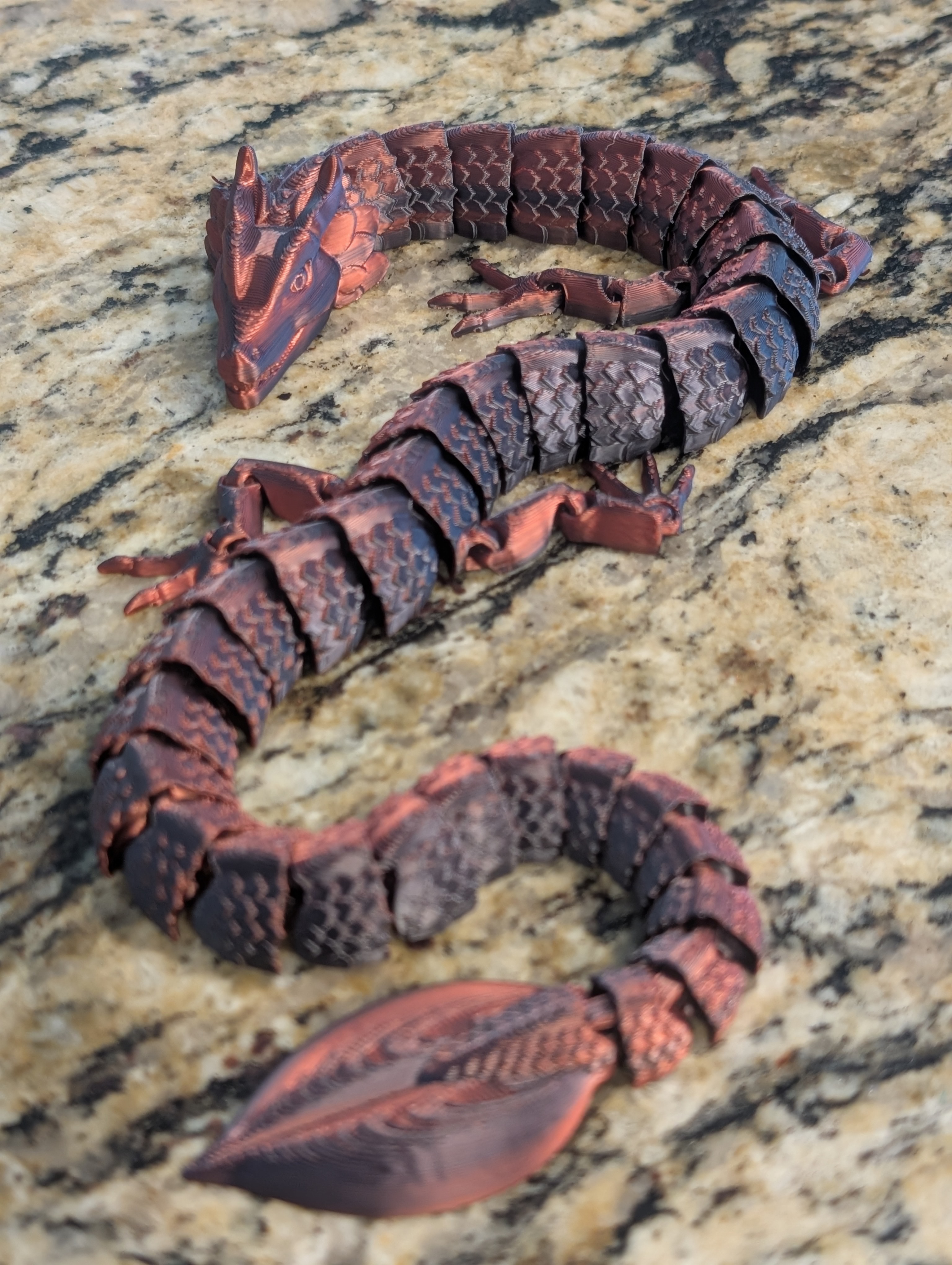 Articulated 3D printed dragon