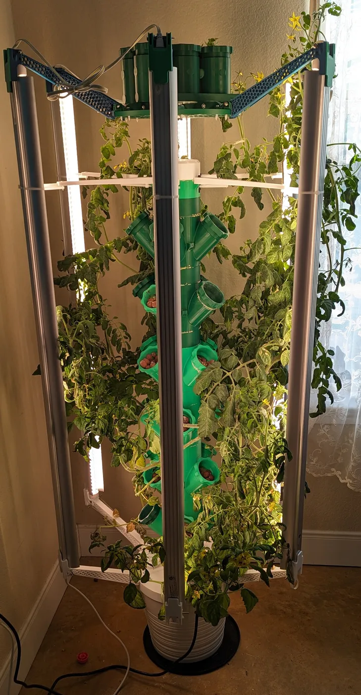 Custom-built vertical hydroponic grow system
