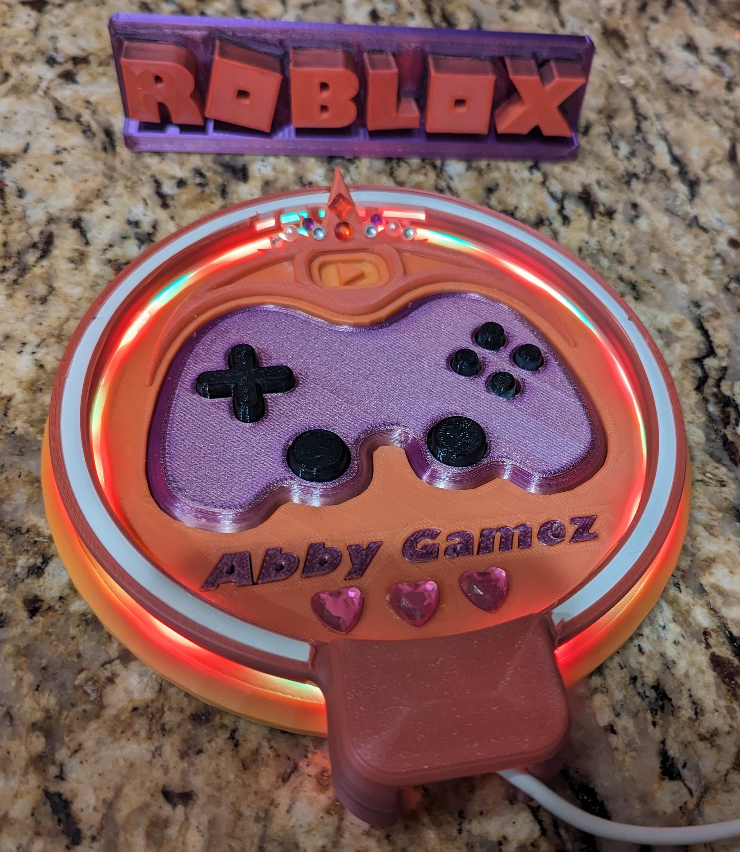 Custom Roblox-themed LED nightlight